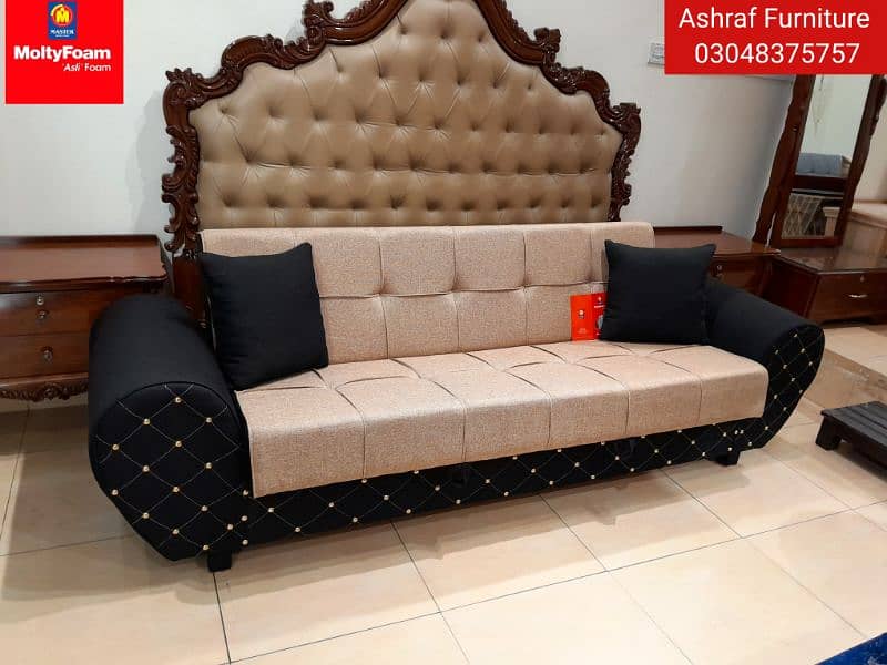 Molty| Sofa Combed|Chair set |Stool| L Shape |Sofa|Double Sofa Cum bed 15