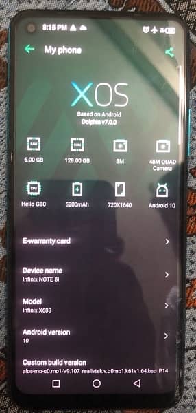 Infinix Note 8i , 6-128 , Helio G80 Free 6 Cases 1