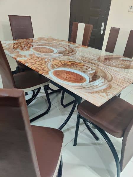 dinning table with 6 chair 2