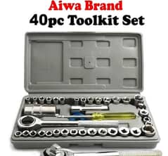 40 pieces socket wrench set toolkit 0