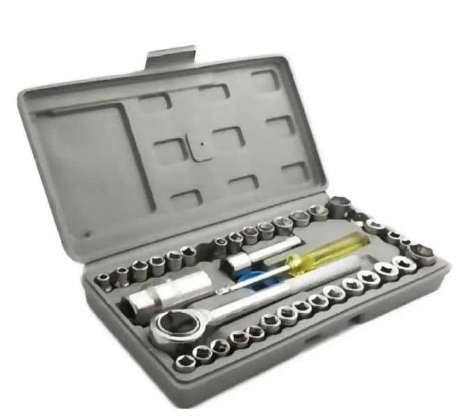 40 pieces socket wrench set toolkit 1