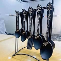 cutlery laser design spoon set