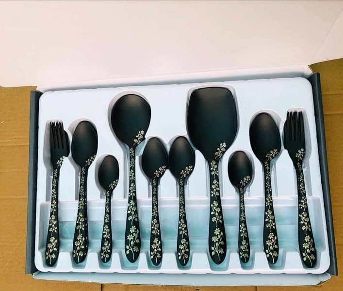 cutlery laser design spoon set 2