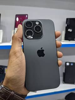 Iphone 15 pro black with box j. v
