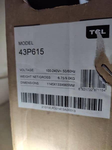 Tcl 43 inch android LED 43P615 for sale 12