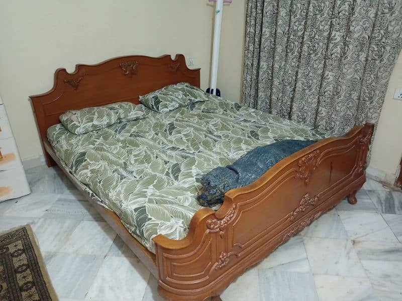 Walnut Wooden Bed for urgent sale 1