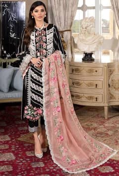 Lawn heavy embroidered 3pc