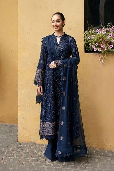 Lawn heavy embroidered 3pc 6