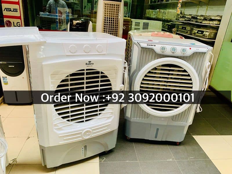 Condactor moter Energy saver Pure Plastic Air Cooler With Free Ice Jil 6