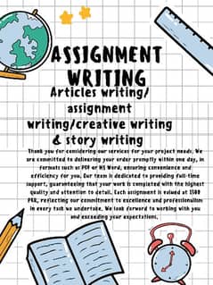 assignment handwriting & Ms writing