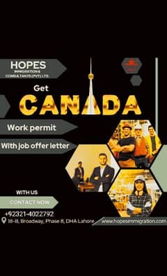 Canada Work Permit & Visit Visa available