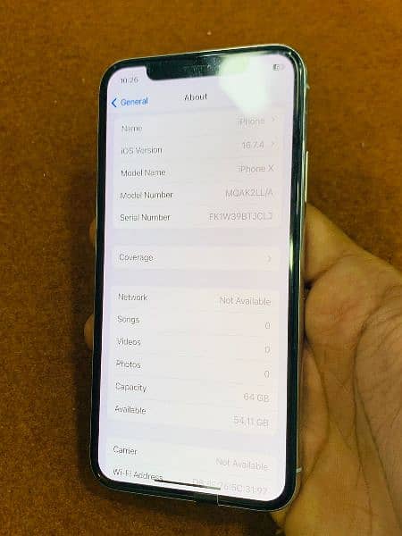 IPHONE X PTA APPROVED 64GB 6