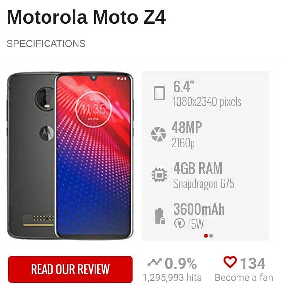 Moto Z4 0