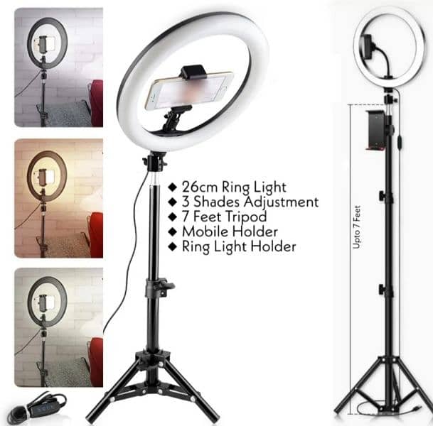 Ring light is available with 7ft stand 3