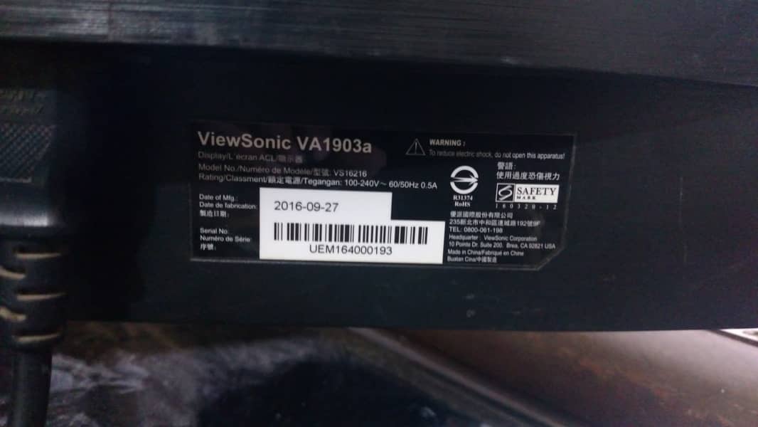 viewsonic width 19inch lcd in mind condition 1