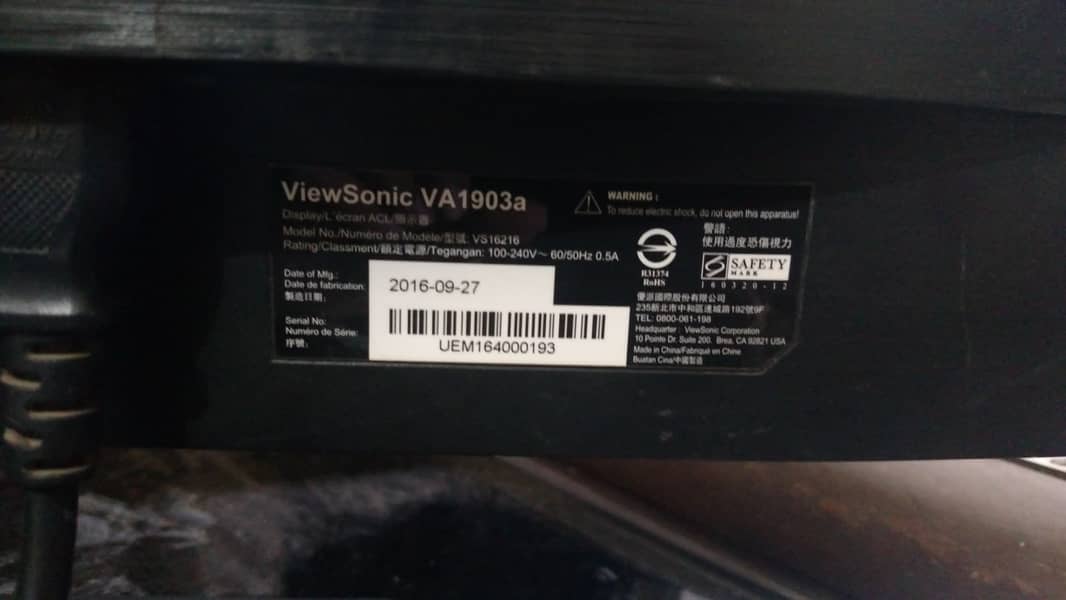 viewsonic width 19inch lcd in mind condition 5