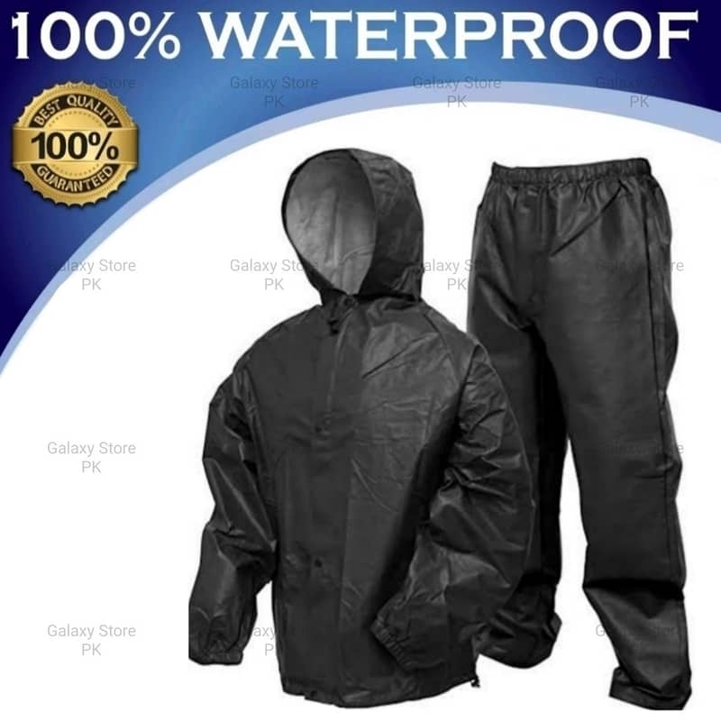 100% Waterproof Rain Suit ( With Trouser ) Rain Wear Rain Suit 0