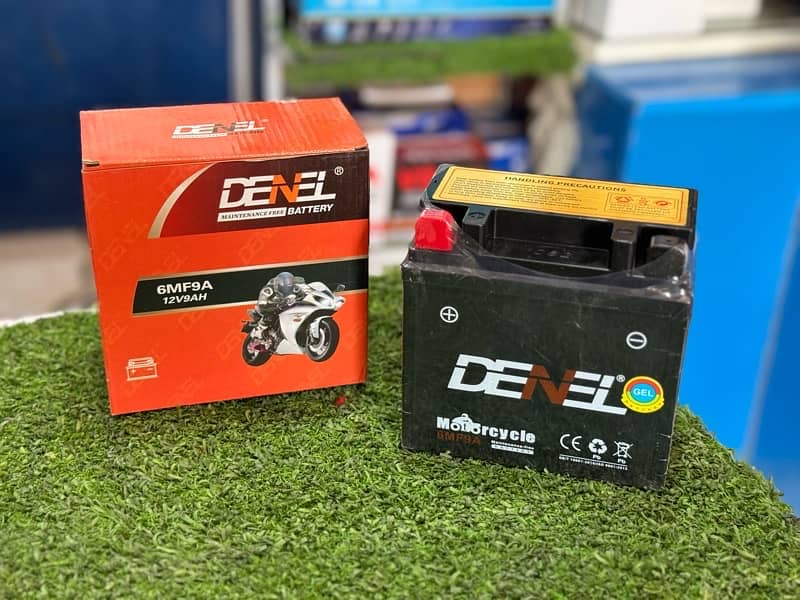 heavy bike battery with warranty denel 6