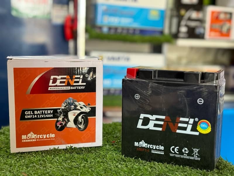 heavy bike battery with warranty denel 10