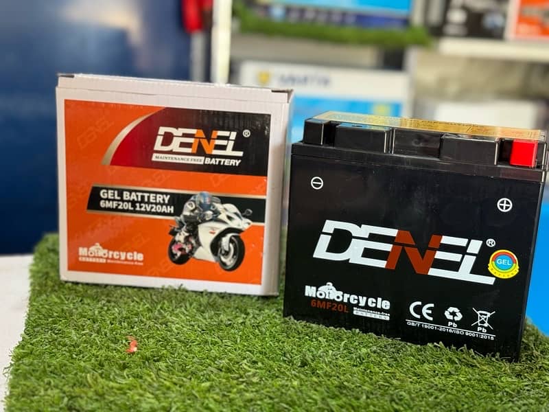 heavy bike battery with warranty denel 11