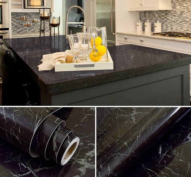 Stylish marble paper roll for countertop, kitchen furniture 60*200 CM 2