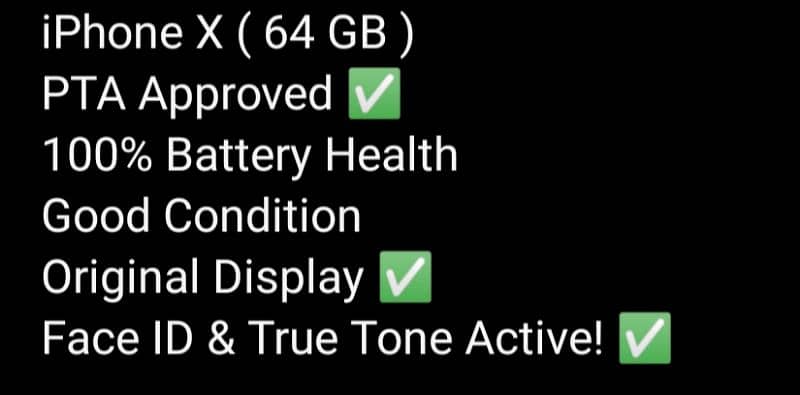 Iphone X (64gb) PTA Approve 7