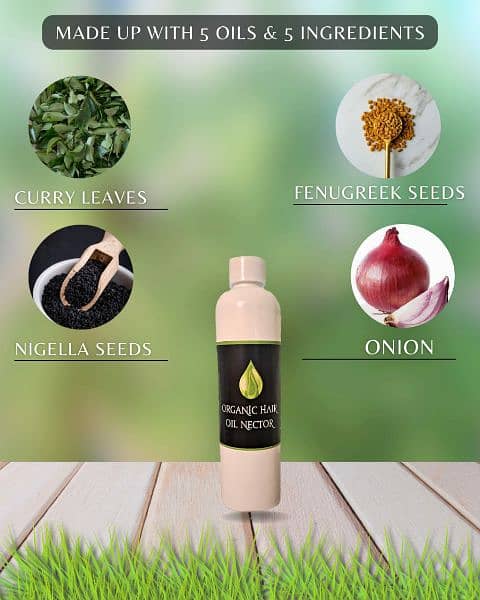 Organic hair oil nector 400ml bottle 1