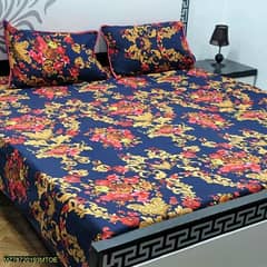 crystal cotton printed double bedsheet