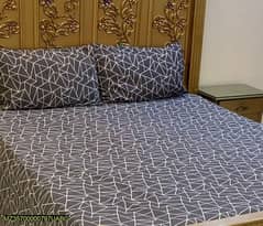 cotton printed double bedsheet