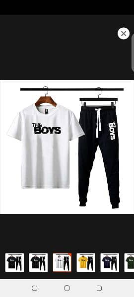 boys printed summer tracksuit (or) tshirt&trouser 1