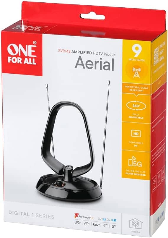 One For All Amplified Indoor Digital TV Aerial a1373 02 2