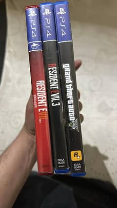 Gta 5(premium edition), Resident evil 7 &3 Ps4 games for sale