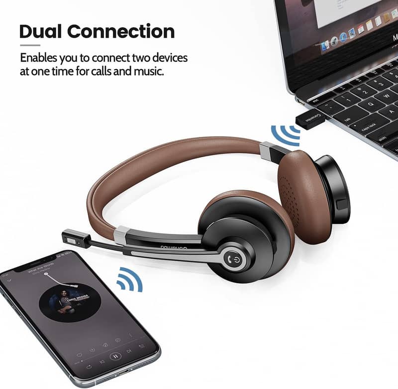 Bluetooth Headset V5.0 - Hands Free Wireless Headset 4