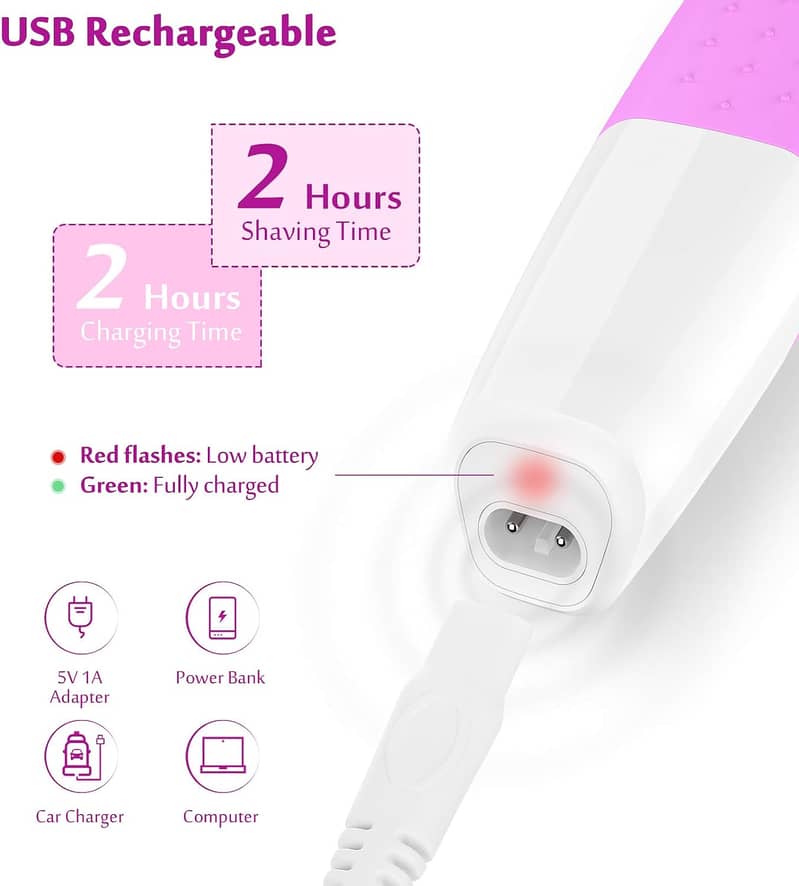 3-in-1 - Electric Shaver for Women – USB 5