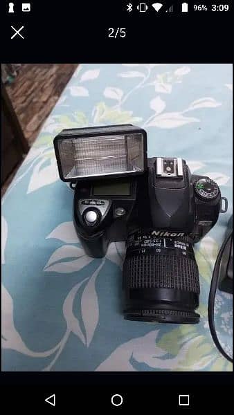 nikon d70 with flash and lens 2