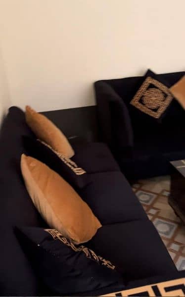 black color L shaped sofa 2