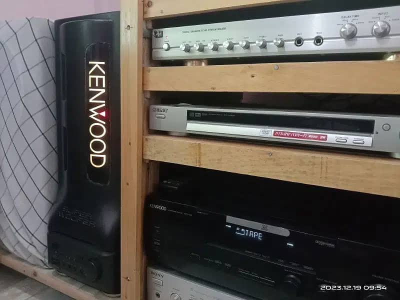 kenwood active subwoofer | pioneer stereo ampli | sony home theatre 0