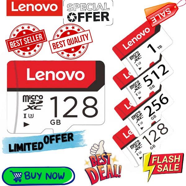 Lenovo SD Memory card High quality storage from 128Gb to 2Tb Available 0