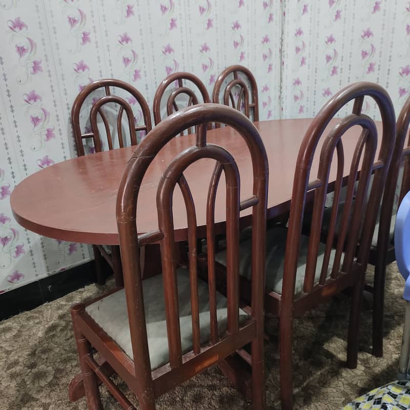 Dinning table with 6pc's pure wood chairs 3