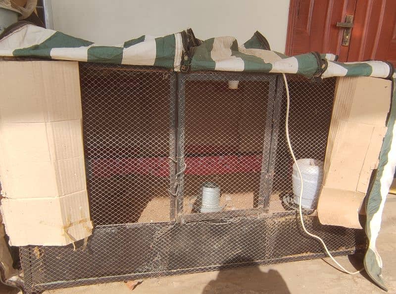 Iron cage for hens with cover is for sale 3