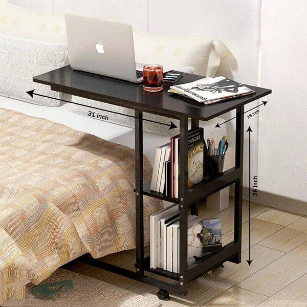 wooden laptop adjustable side table for sufa and bed 3