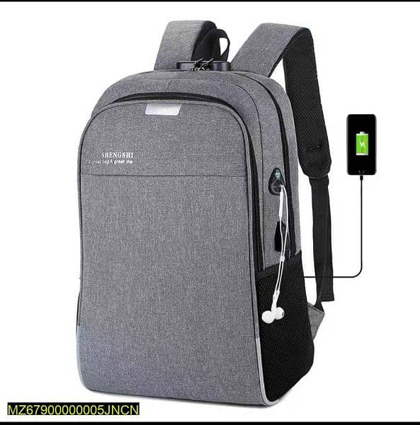 Unisex Nylon Printed Laptop Backpack 3