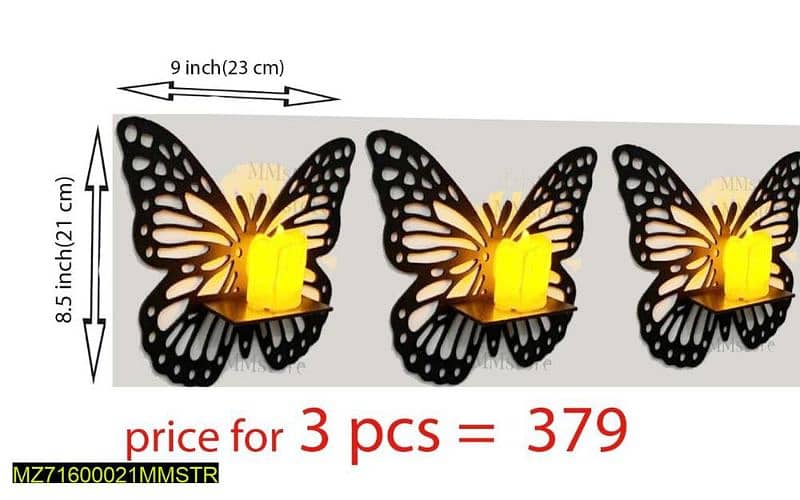 wall decoration butterfly hanging pake of 3 0