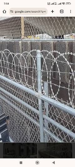 Barbed wire razor wire electric fence available