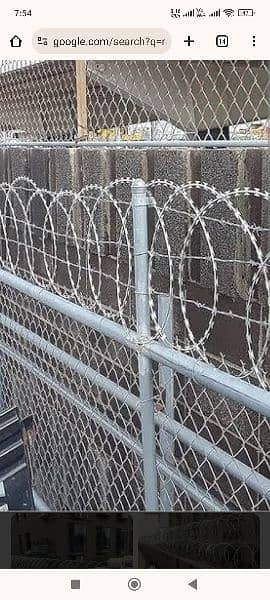 Barbed wire razor wire electric fence available 0