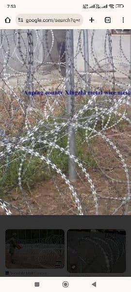 Barbed wire razor wire electric fence available 2