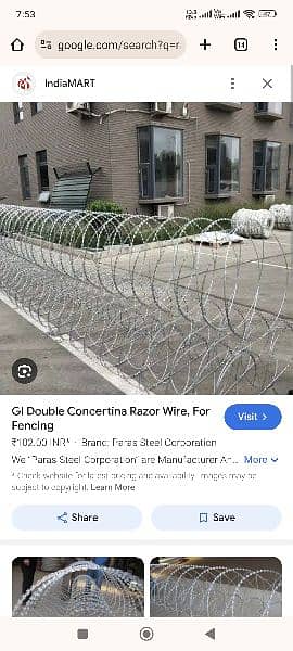 Barbed wire razor wire electric fence available 3