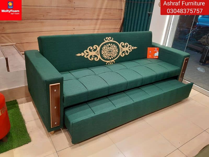 Molty| Sofa Combed|Chair set |Stool| L Shape |Sofa|Double Sofa Cum bed 7