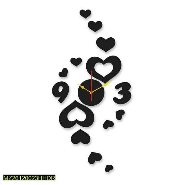 three nine hearts catalogue wall clock. 0