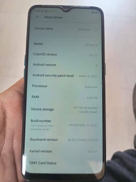 oppo A31 fresh condition not any fault 6/128 0